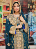 Blue Bridal Balochi Hand Work, Pakistani Wedding Dress