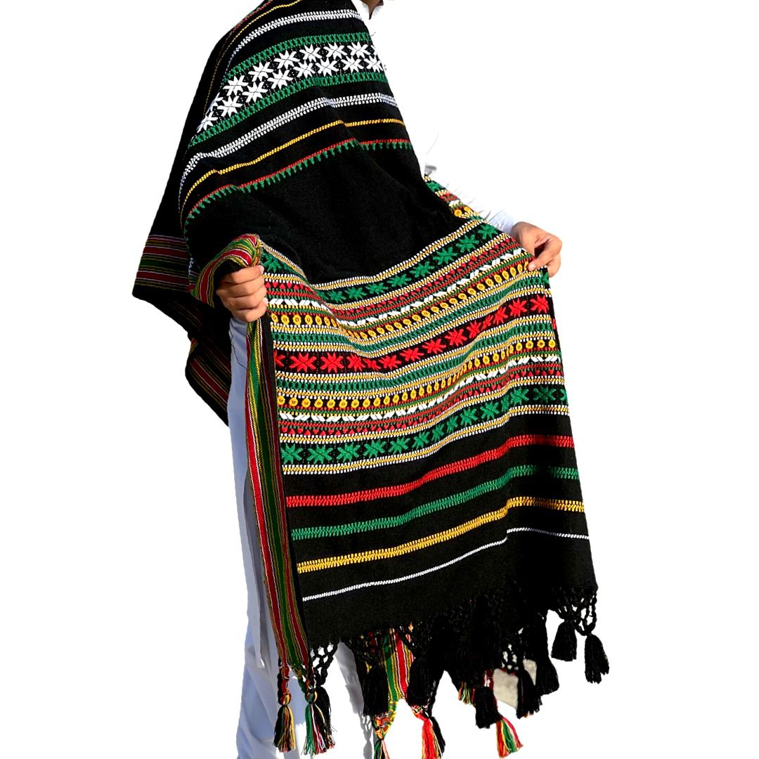 Premium Quality 100% Pure Wool Shawl Thick Blanket Wrap Warm Afghan Patoo  Patu